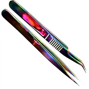 ASAP Stainless Steel Anti-Static Eyelash Extension Tweezers Custom Logo Packing Hot Selling Fine Bend Tip Best Artificial <b>Lashes</b> - Product Image 3