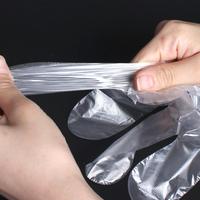 Gants jetables en HDPE/PE transparents et épais SHUOYA, emballage personnalisé, moins chers, pour produits de coloration capillaire, avec emballage individuel