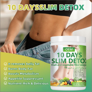 Batido Detox Adelgazante Personalizado de 10 Días, Suplemento Herbal con Alto Contenido de Fibra, Supresor del Apetito, Quemagrasas, Apoyo al Metabolismo, OEM - Product Image 2
