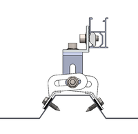 UISOLAR – Vente en gros usine – Fixation réglable pour tôle trapézoïdale en acier inoxydable (lot de 2) avec joints et vis – Crochet pour toiture en tuiles