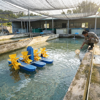Aérateur à roue à aubes 5HP pour bassin piscicole commercial, aquaculture intensive, structure en acier galvanisé, robuste, antirouille, faible bruit