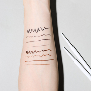 Eyeliner non rotatif avec pinceau double tête noir brun soyeux facile à utiliser imperméable maquillage des yeux quotidien longue durée - Product Image 2