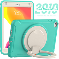 Çocuklar için kılıf Apple iPad Mini 1 2 3 4 5 7.9-inç ile 360 tam dönen kullanışlı kolu Hands ücretsiz darbeye ve çocuklar için standı