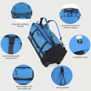 Zaino Pieghevole con Ruote, Borsa da Viaggio Impermeabile Richiudibile, Borsa <span class=keywords><strong>Salvaspazio</strong></span> di Grande Capacità - Product Image 2