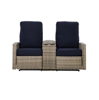 Chaises de jardin inclinables en osier, design moderne européen et américain, imperméables, portables, pour hôtel, piscine, extérieur, avec repose-pieds