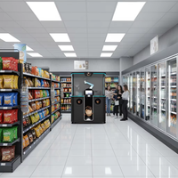 Distributeur automatique de café intelligent 2026 avec bras robotisé pour café fraîchement moulu dans les centres commerciaux