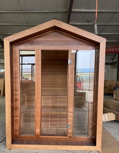 Sauna infrarouge moderne extérieur avec paroi isolée de 76 mm et aluminium à économie d'énergie pour les climats arctiques et les centres de villégiature haut de gamme - Product Image 2
