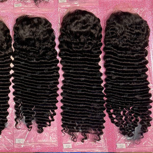 高密度越南原发13X6蕾丝假发深波浪卷发原发假发预拔发高清蕾丝前额无胶假发 - Product Image 1