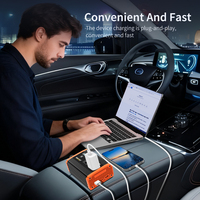 SHiOUMAO Onduleur de Voiture à Onde Sinusoïdale Modifiée 300W, Adaptateur Secteur 12V vers 110V, 2 Ports USB à Charge Rapide, Convertisseur DC vers AC