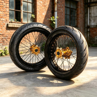Ensemble de roues KYZ Supermoto, avant 110/70-17, arrière 140/60-17, kit de pneus slicks de 17 pouces, Surron Ultra Bee, moto électrique tout-terrain, 2026