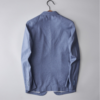 Costume en lin grande taille personnalisé pour hommes Veste de costume d'affaires décontracté en lin vintage coupe ajustée pour hommes