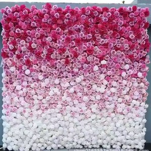 Mur de fleurs artificielles rose et blanc - Product Image 3