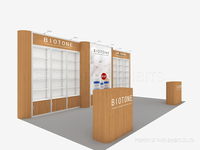 Stand d'exposition Tanfu 6mx6m avec étagères, présentoir pour sacs à main, en aluminium et tissu, montage facile, couleur personnalisée, modèle TF215022