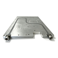 Plaque de refroidissement liquide en aluminium usinée sur mesure par CNC pour module électronique haute puissance