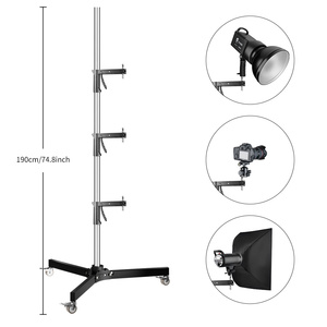 Professional Multi-function Universal Moving 3-Leg Wheels Stand <strong>Tripod</strong> - Product Image 5