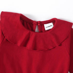 Combinaisons en coton haut de gamme et élégantes pour les occasions décontractées des filles, motif uni, design à boutons, service ODM automne, bébé - Product Image 3