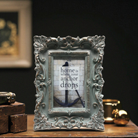 Classique européen rétro 5x7 gothique Vintage Style baroque ornement cadre Photo verre en résine Antique pour la décoration intérieure et l'utilisation en Studio
