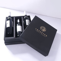 Cajas de Regalo Rígidas Personalizadas de Alta Gama para 3 Botellas de Vino, Whisky o Vodka, Caja de Cartón con Inserto, Tamaño Personalizado al por Mayor