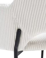 Chaise de salle à manger moderne nordique en tissu blanc, chaise de cuisine rembourrée, meubles de maison, chaises de salle à manger