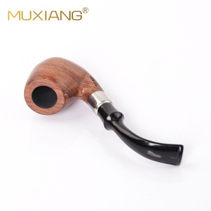 MUXIANG Rosewood Tobacco Pipe Bent Type Handmade Wooden Pipe For Smoking With Case - Product Image 3