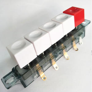 สวิตช์คีย์บอร์ด TUOWEI <span class=keywords><strong>5</strong></span> ปุ่ม <span class=keywords><strong>5</strong></span> ระดับ 3 ความเร็ว 1A 250VAC สีขาว ปุ่มกดสีแดง รุ่น 3800-<span class=keywords><strong>5</strong></span> กวางตุ้ง - Product Image 2