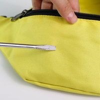 Sac banane personnalisé en polyester avec impression sur mesure, vente en gros, fabricant OEM