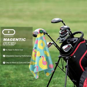 Serviette de golf magnétique à prix d'usine, serviette de golf personnalisée avec clip, serviette de golf imprimée avec aimant - Product Image 3