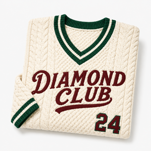 Pull en tricot torsadé style maillot de baseball, personnalisable avec nom et numéro, pour les jours de match, pull sportif - Product Image 4