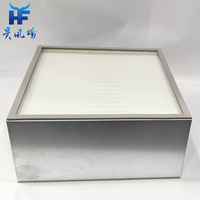 Filtre HEPA sans séparateur à mini-plis H13 H14, fabricant certifié ISO9001 pour la filtration terminale FFU HVAC en salle blanche