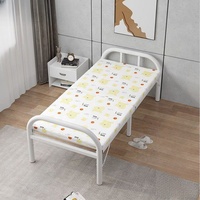Lit pliant simple moderne à prix abordable, cadre métallique, lit pliant portable en fer pour le camping – Offre spéciale