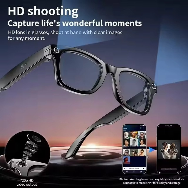 2026 Upgrade AI Smart Glasses Touch Control IP65 Waterproof 20+ Languages Translation Sunglasses for Call Music Play Men Women