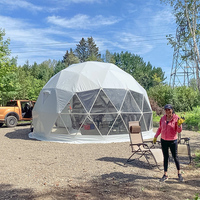 Dôme géodésique forestier, demi-sphère, tente igloo en PVC pour le camping
