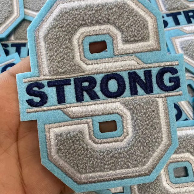 Supplier Custom Letters Name Cartoon Logo Chenille Patches Embroidery for Garment
