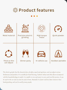 Nuevo <span class=keywords><strong>Molinillo</strong></span> de Café Eléctrico DM47 de 6 Cuchillas con Alto Contenido de Nitrógeno 420, Adaptador de Corriente para Automóvil de 12V, Sin Retención, Máquina para Hacer Espresso - Product Image 6