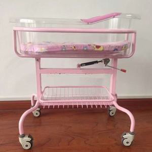 Chariot médical à ressort à gaz pour nourrissons 0-12 mois °   Berceau inclinable pour bébé en ABS avec roulettes à frein silencieux et panier de rangement - Product Image 2