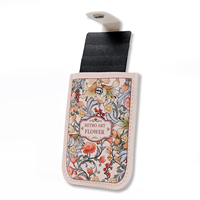 PU dompet tarik motif bunga casing kartu Multi Slot ramping dompet kustom wanita bermerek grosir