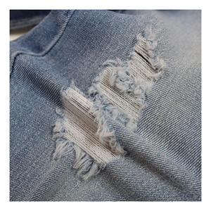 2024 pantalones vaqueros con parche de alta cintura para hombre, tela vaquera de moda con arrugas cónicas buena - Product Image 1