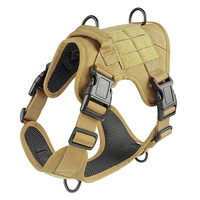 Harnais tactique pour chien avec sac à dos amovible, robuste, anti-traction, sacoche militaire pour l'entraînement et la randonnée