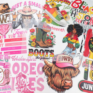 Trasferimento DTF Personalizzato con Vari Elementi: Cowboy, Ragazza Cool con Orso, Salute Mentale, Preghiera, <span class=keywords><strong>Storia</strong></span> Afroamericana per Abbigliamento - Product Image 4