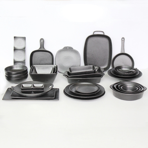 Hogar 6,5 \ "redondo coreano negro porcelana sopa tazón grado alimenticio para arroz frutas fideos vajilla - Product Image 6