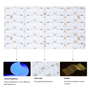 Tấm đèn LED RGBW đổi màu 288 đèn LED Tuổi thọ cao <span class=keywords><strong>SMD5050</strong></span> 24V 60W Ánh sáng động cho rạp hát, quán bar, câu lạc bộ, tạo không khí xung quanh - Product Image 4