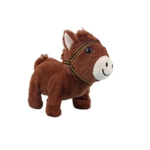 Cute Soft Plush <b>Horse</b> Toy with Walking Simulation PP Cotton Filling for Children 4-6 Years Birthday Party Use - Product Image 1