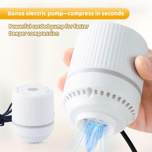 Ensemble de rangement hermétique personnalisé avec logo, en PA et PET, sac plat compressé sous vide, pour voyage, gain de place, avec pompe pour vêtements - Product Image 6