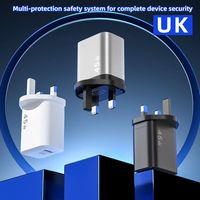 daya dinding cepat dua Port 20W, pengisi daya dinding Tipe c USB a Travel Adapter US EU UK Plug soket untuk ponsel pintar