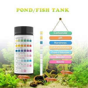 <span class=keywords><strong>Bandelettes</strong></span> de <span class=keywords><strong>test</strong></span> d'eau potable 7 en 1 pour aquarium, réservoir de poissons et <span class=keywords><strong>piscine</strong></span> (pH et brome) certifiées CE - Product Image 2