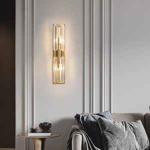 Applique da Parete in Vetro Moderno per Interni, Lampada da Parete Dorata con Attacco E12 per Casa - Product Image 5