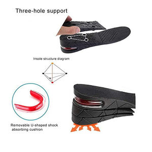 Semelles à coussin d'air à 4 couches pour hommes-Inserts de chaussures de conception plus grande <span class=keywords><strong>avec</strong></span> levage de talon confortable pour une stature accrue - Product Image 2