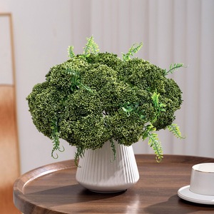 Bouquet de fruits artificiels Meng Jie 30cm-100cm en PVC souple vert pour la décoration de la maison - Product Image 1