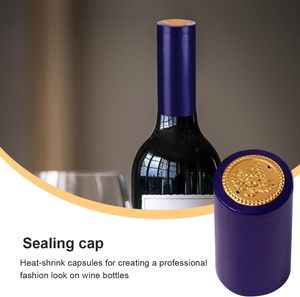Tapas y Sellos Redondos <span class=keywords><strong>de</strong></span> PVC Termoencogibles Personalizables para Botellas <span class=keywords><strong>de</strong></span> Champán, Vino y Licores, Reutilizables con Tira Desprendible - Product Image 3