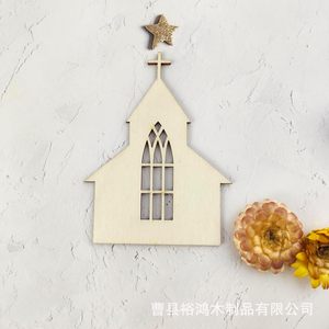 ป้ายไม้ตกแต่งผนังโบสถ์แบบ DIY สำหรับตกแต่งงานปาร์ตี้คริสต์มาสในร่ม - Product Image 1